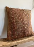 Vintage Brown Woven Kilim Pillow