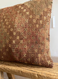 Vintage Brown Woven Kilim Pillow