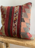 Multicolored Vintage Kilim Pillow