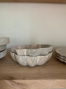 Travertine Flower Bowl