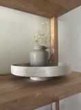 Large Travertine Pedestal Bowl